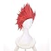 ZGNGLIZ Anime Cosplay Wig Dark Green Short Curly Synthetic Hair for Men Anime Costume Party & Halloween with Free Wig Cap (Short Red)