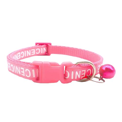 Chipmonk Set of 3 Cat & Puppy Collar with Bell,Kitten & Small Dogs Soft Adjustable,Safe,Solid & Protective Breakaway for Cats & Puppies,Cute Kitty Neckband with Nice Print-(Purple,Green,Pink) 3