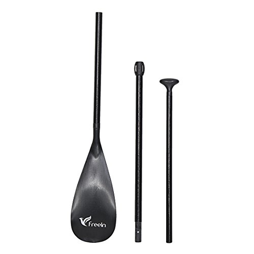 Fiberglass Telescopic SUP Paddle, Adjustable Black Color Paddle, 3 Collapsible Parts, by Freein - Thumbnail 7