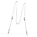BeneAlways Calabash Eyeglasses Eyewear Glasses Sunglasses Chain Cord Lanyard Necklace Strap with Glasses Holders for Women (Silver)