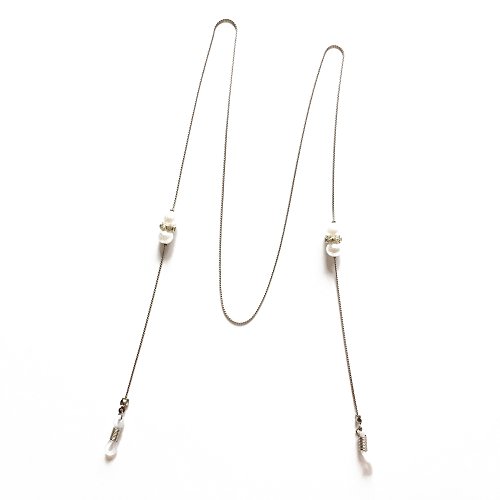 BeneAlways Calabash Eyeglasses Eyewear Glasses Sunglasses Chain Cord Lanyard Necklace Strap with Glasses Holders for Women (Silver)