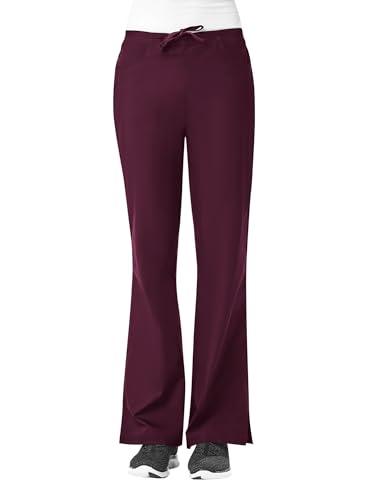 Maevn Core Women’s Classic Flare Medical Scrub Pant Wine at Amazon
