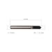 CNC Engraving Bits, EnPoint 90 Degree V Bits High-precision Carbide Router Metal Engraving Bits 3.175mm 1/8