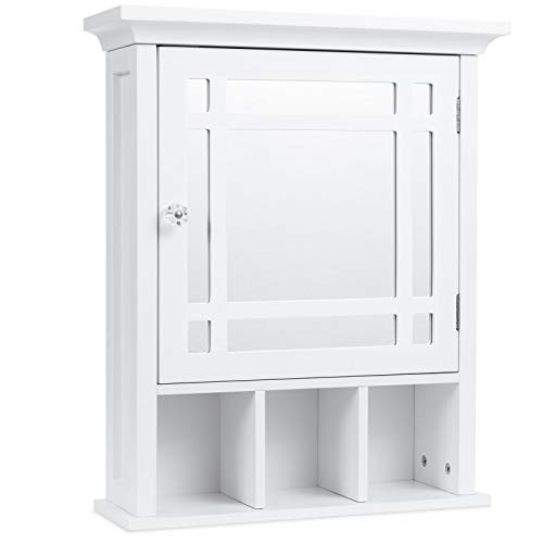 totoshop Bathroom Vanity Mirror Wall Storage Cabinet