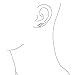CZ Swirl Wire Ear Pin Climbers Crawlers Earrings For Women For Teen Round Cubic Zirconia .925 Sterling Silver
