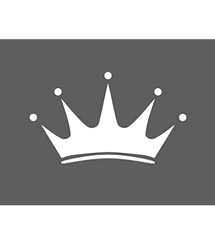 Geekery Kingdom Inspired Heart Crown Vinyl Decal Sticker - 12 X 11.8 Inch Black Decal For Car Window, Laptop