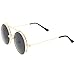 zeroUV - Mid Size Flip-Up Neutral-Colored Lens Round Django Sunglasses 49mm