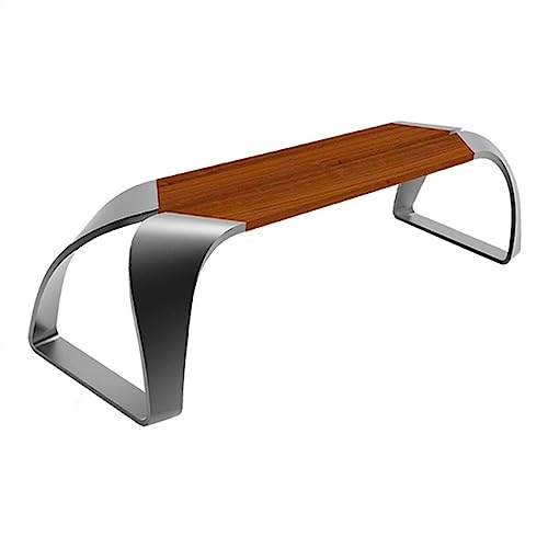 AEYSD-456 Garden Bench Park Bench Without Backrest Stainless Steel Leisure Chair, Suitable for Courtyards, Lawns, and Gardens Outdoor Bench(Medium)