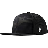 Branded Bills Bare Flat Performance Hat for Men | Quick-dry stretch fabric, moisture-wicking sweatband, breathable perforated side panels, water-resistant shell