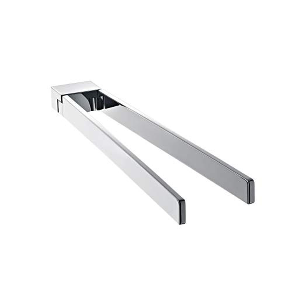 Emco ART Double Arm Wall Mounted Swivel Metal Bath Towel Rail Towel Rail Chrome Grey