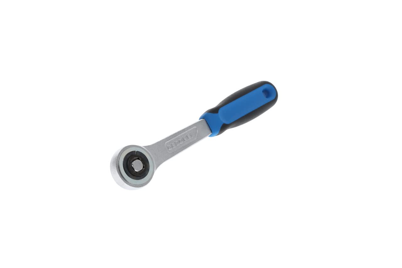 GEDORE Ratchet handle with coupler, for 1/4", 6.3 mm drive, 18° reverse angle, with push-through square, 2C grip, 2093 Z-94