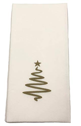 image for WelcomeHome Linen-Feel Christmas Guest Towels Disposable Cloth-Like Pa