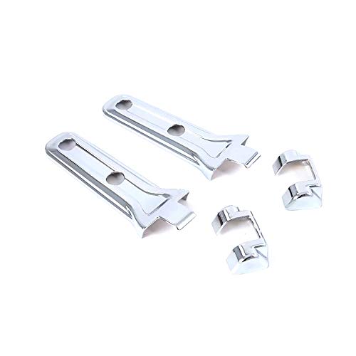 HIGH FLYINGCar Accessories ABS Chrome Rear Tailgate Bottom Switch Hinges Decor Trim 4PCS for Jeep Wrangler Rubicon Sahara Sport/Sport S JL JLU 2018 2019 2020 2021 2022 2023