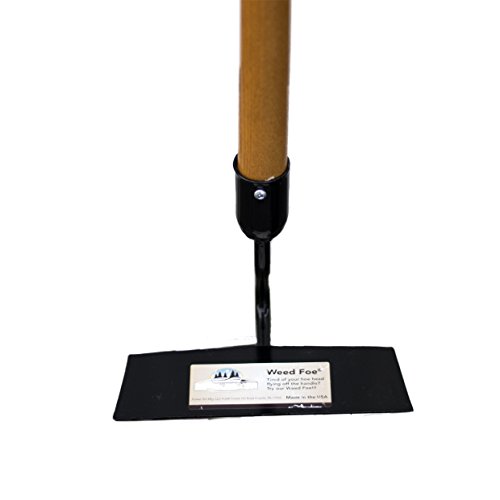 FOREST HILL Weed Foe Hardened and Tempered Spring Steel, Solid Ash Wood Handle Hoe (Crop, 2.75 x 8-inch)