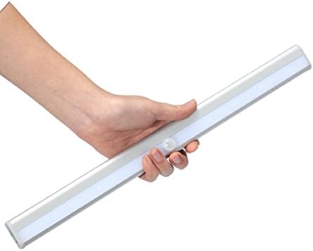 Elikeable Portable 20-LED USB Rechargeable Motion Sensor LED Night Light for Closet, Cabinet , Hallway, Washroom with USB Charging Port and Stick-on Soft Magnet Strip (20LED-Cool White)