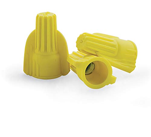 100 PCS Yellow Winged Wire Connectors, Easy Twist-On Ribbed Cap - UL Listed and CSA Certified - Thumbnail 3