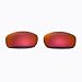 Walleva Fire Red Mirror Coated Polarized Replacement Lenses + Red Rubber Kit For Oakley X Squared Sunglasses