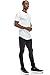 JC DISTRO Mens Hipster Hip Hop Cotton eLong Round Scallop Hemline Tshirt White Large