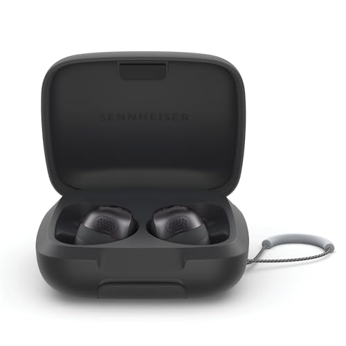 Sennheiser Momentum Sport – Kabelloser Bluetooth-Kopfhörer mit Fitness-Tracking, ANC, IP55, 24h Akku, Touch-Control – In-Ear Sport Earbuds für Training – Graphit