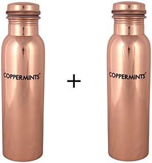 Coppermints Copper's Pure Copper Water Bottle (950 ml) (2 pcs)