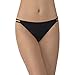 Vanity Fair Women's Illumination String Bikini Panties, Silky Stretch & Satin Trim, Midnight Black, 6