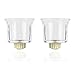 Amalfi Décor Tiffany 2-Piece Vintage Gold Metal Candelabra Set, Votive Candle Taper Candlestick Holder Accent Stand