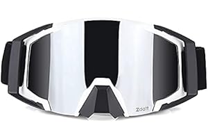 Zdatt Motocross Goggles Dirtbike ATV Motorcycle Goggles UV400 Ski Goggles Anti-Slip Strap Nose Cover Fit Glasses Helmet