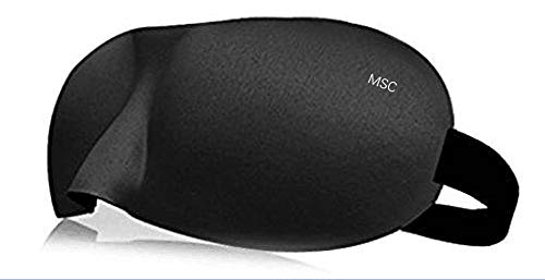 3D Sleep Eye Mask Cover - Gift for Man or Woman, Contoured Shape, Comfortable Lightweight Sleeping Mask for Travel, Sleeping, Afternoon Nap, Shift Work or Plane Journey MSC – 3D-Black1