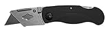 SE KU251BK 6-Inch Folding Utility Knife with 5 Extra Blades, Black