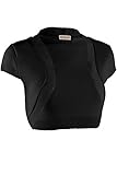 ViiViiKay Women Solid Basic Short Sleeve Versatile Bolero Shrug Knit Cardigan