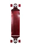 SCSK8 Professional Speed Drop Down / Drop Through Complete Longboards (Red Drop Down, 40 x 9)