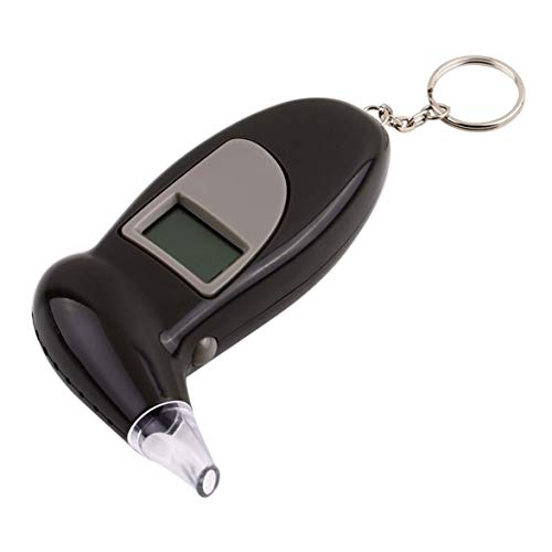 MqbY Digital Alcohol Breath Tester Breathalyzer Analyzer Detector Test Keychain with Backlight
