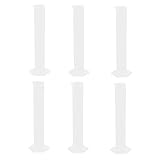 uxcell Plastic Graduated Cylinder Lab Liquid Container 100ml 6 Pcs Clear