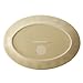 Rachael Ray Dinnerware Gold Scroll 12-1/2-Inch Round Platter, Almond Cream