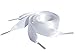 White Flat Satin Ribbon Shoelaces, Shoe Laces For Kids, Youths & Women's Converse All Star Sneakers
