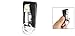 SODIAL(R) Wide Black Belt Loop Split Ring Metal Keychain Key Holder