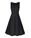 STYLEWORD Women's 2024 Fashion Summer Dresses Little Black Dress Casual Sleeveless Cotton Skater Flare Formal Midi Sundresses Trendy Clothes(Black,S)