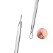 ZIZZON Blackhead Remover Kit Pimple Comedone Extractor Tool Set Treatment for Blemish, Zit, Acne Curved Blackhead Tweezers Kit 7pcs