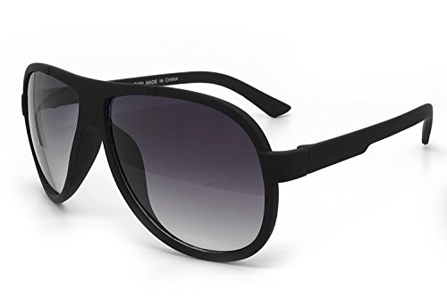 O2 Eyewear CH91 Matte Finish Tinted Aviator Vintage Retro Flat Top (Matte Finish, MATTE BLACK)