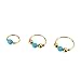 DZT1968 6/8/10mm Stainless Steel Turquoise Nostril Hoop Nose Earring Piercing Jewelry (8mm, Gold)