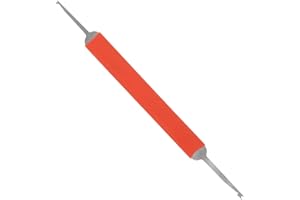 TUOREN Double Head Woodwind Spring Hook for Sax Clarinet Flute Piccolo Comfortable Grip with Anti-Slip Sleeve 1pcs