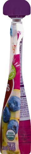 HAPPY TOT LOVE MY VEGGIES STAGE 4 ORGANIC TODDLER FOOD BANANA BEET SQUASH & BLUEBERRY, 4.22 OUNCE POUCH ORGANIC BABY FOOD/TODDLER FOOD POUCHES, FRUIT AND VEGGIE BLEND, FULL SERVING OF VEGETABLES