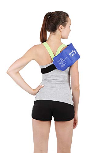 Reusable Ice Pack for Injuries and Pain Relief by Kinetic Labs - Gel Hot & Cold Pack with Strap - Best Ice Pack for Back Knee Shoulder Hip Thigh Leg Neck Head Ankle Feet Fever Surgery