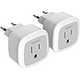 European Travel Plug Adapter, TESSAN International US to The Most Europe Outlet Adapter, Lightweight, Cruise Ship Approve, Wa
