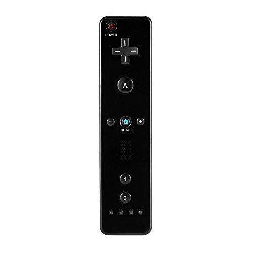 Wii Remote Controller for Wii/Wii U Console, Wiimote Controller for Nintendo (NO Skin NO Wrist Strap NO MotionPlus Inside), Black