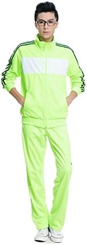 Esast Mens Fashion Tracksuit Wings Warm Up Jogging Suit With Clothes and Pants Green XXL