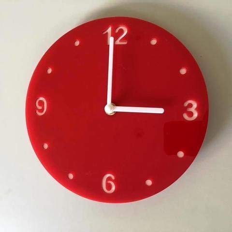 Super Cool Creations Shatterproof Round Wall Clock 21cm - Red