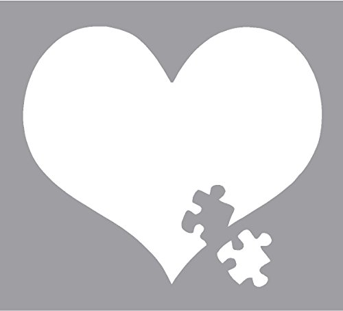 Autism awareness heart puzzle car window vinyl decal st…