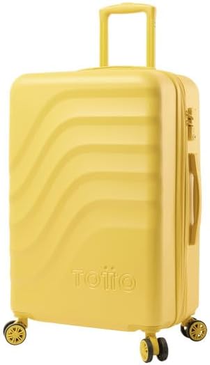 - Valigia Rigida Media, Modello Bazy+, 43,5 x 69 x 26 cm, Capacità 64 L, Espandibile, Resistenza agli Urti, Ruote 360º, Maniglia Telescopica, Cinghie Interne, Lucchetto TSA, Colore Super Limone