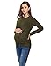 Coolmee Maternity Shirt Women's Casual T Shirts Twist Knotted Tops Blouse Tunic T-Shirts (S,knotOlive)